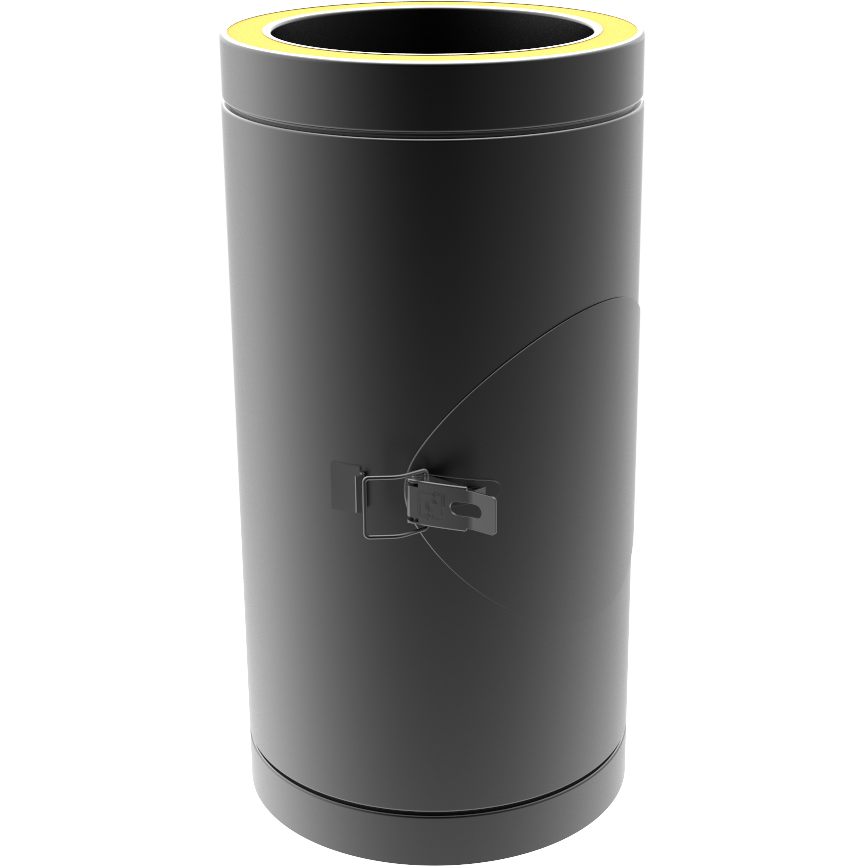 TWPro Matt Black - Pipe 500mm Door (Non-condensing) - 125mm
