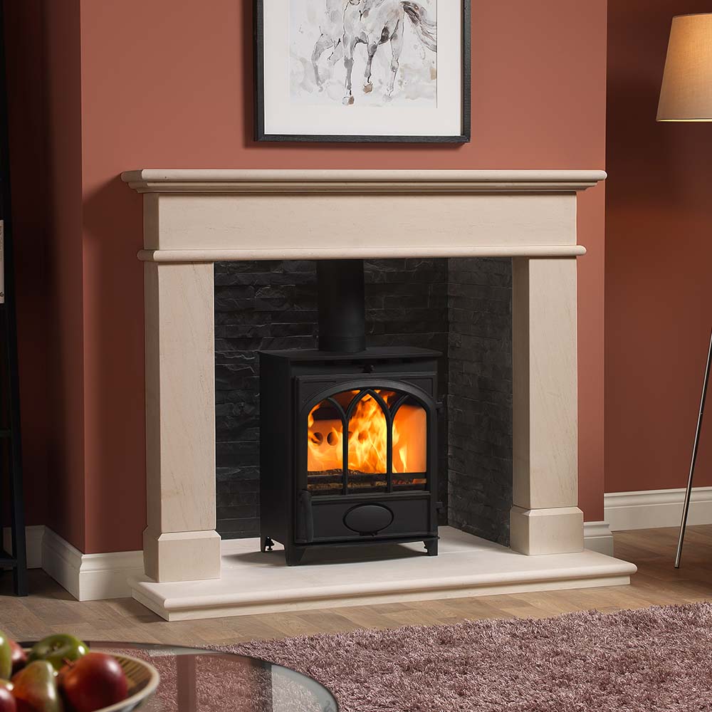 Fireline 5kW Wide Multifuel Tracery Door Free Standing