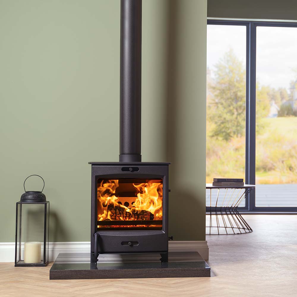 Fireline 8kW Multifuel Modern Door Free Standing