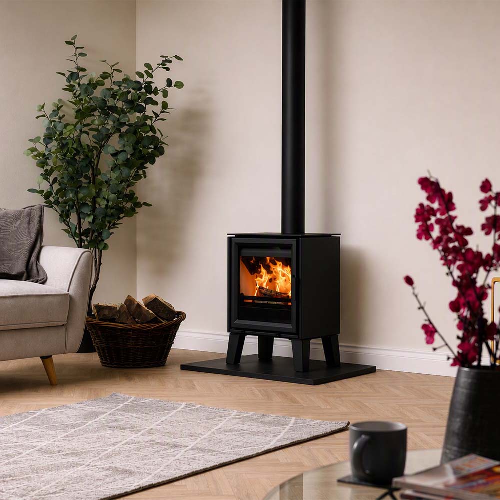 Fireline Ecostar 5 5kW Multi Fuel Free Standing Low Stand