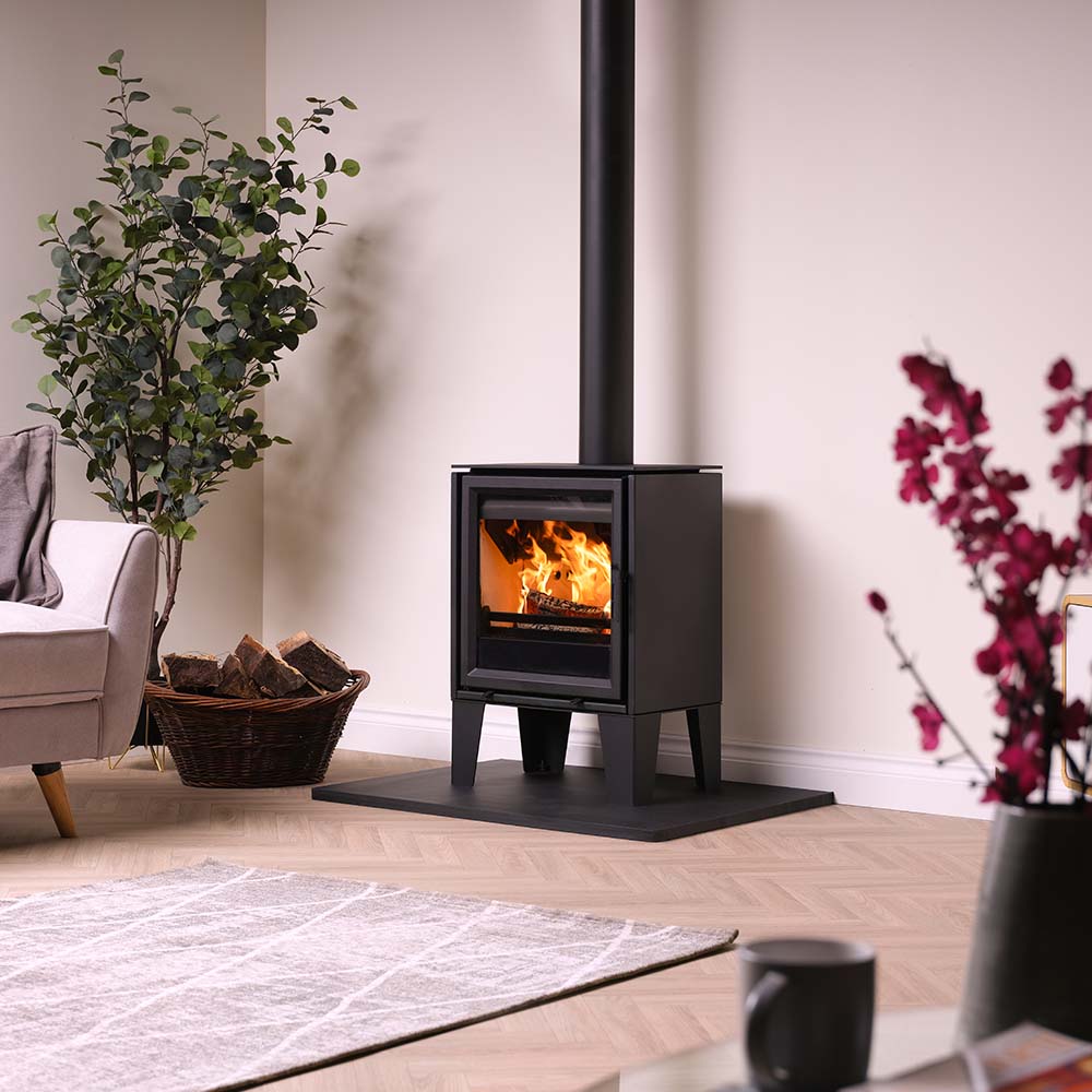 Fireline Ecostar 5 5kW Wide Multi Fuel Tall Stand