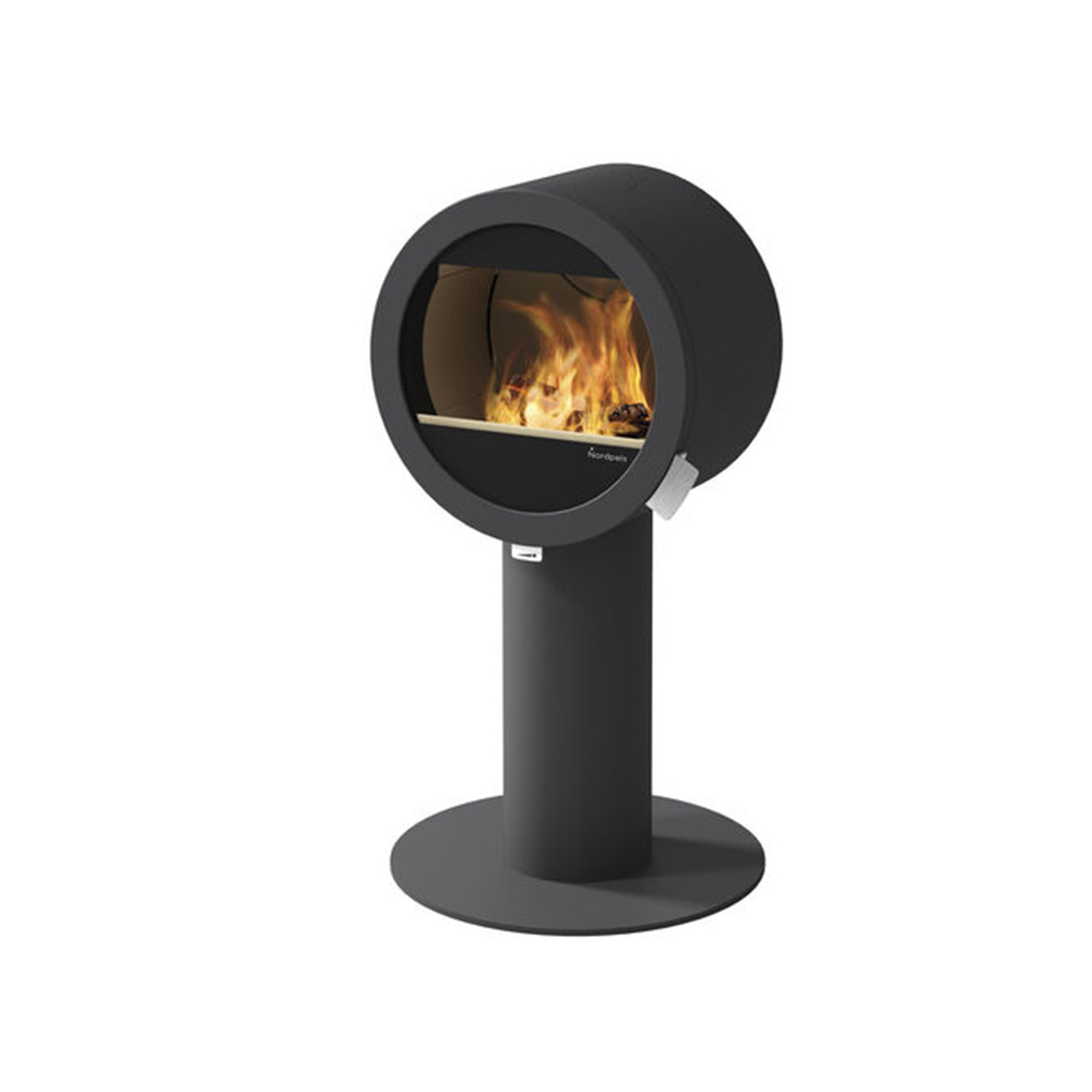 Nordpeis ME Stove without Glass Side Windows on Pedestal