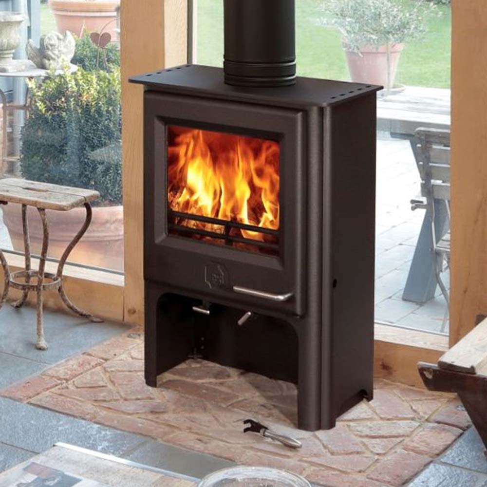 Woodwarm Phoenix Firegem 5kW ECO Profiled Flat Top Tall Convector